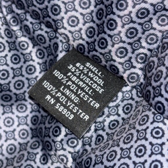 MURANO MEN'S CHARCOAL GRAY WOOL BLEND MILITARY STYLE‎ JACKET Puffer Lining SZL - Picture 12 of 16